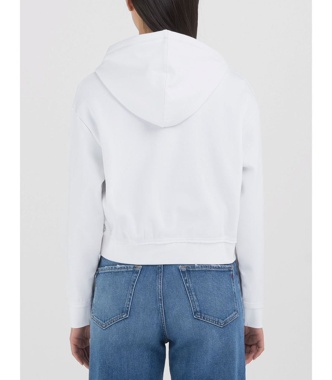 ハーフジッパークロップドパーカー 詳細画像 ホワイト 2